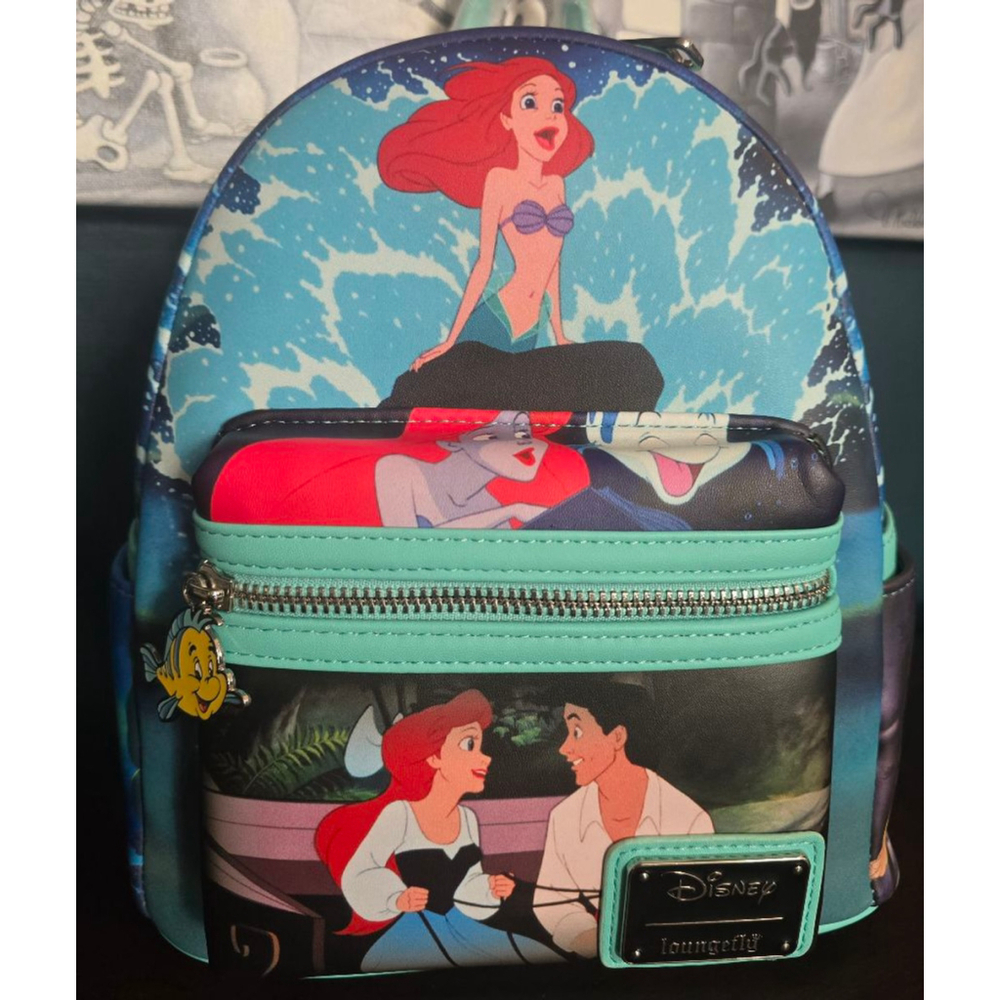 Loungefly Disney The Little Mermaid Princess Scenes Backpack - Picture 4 of 9